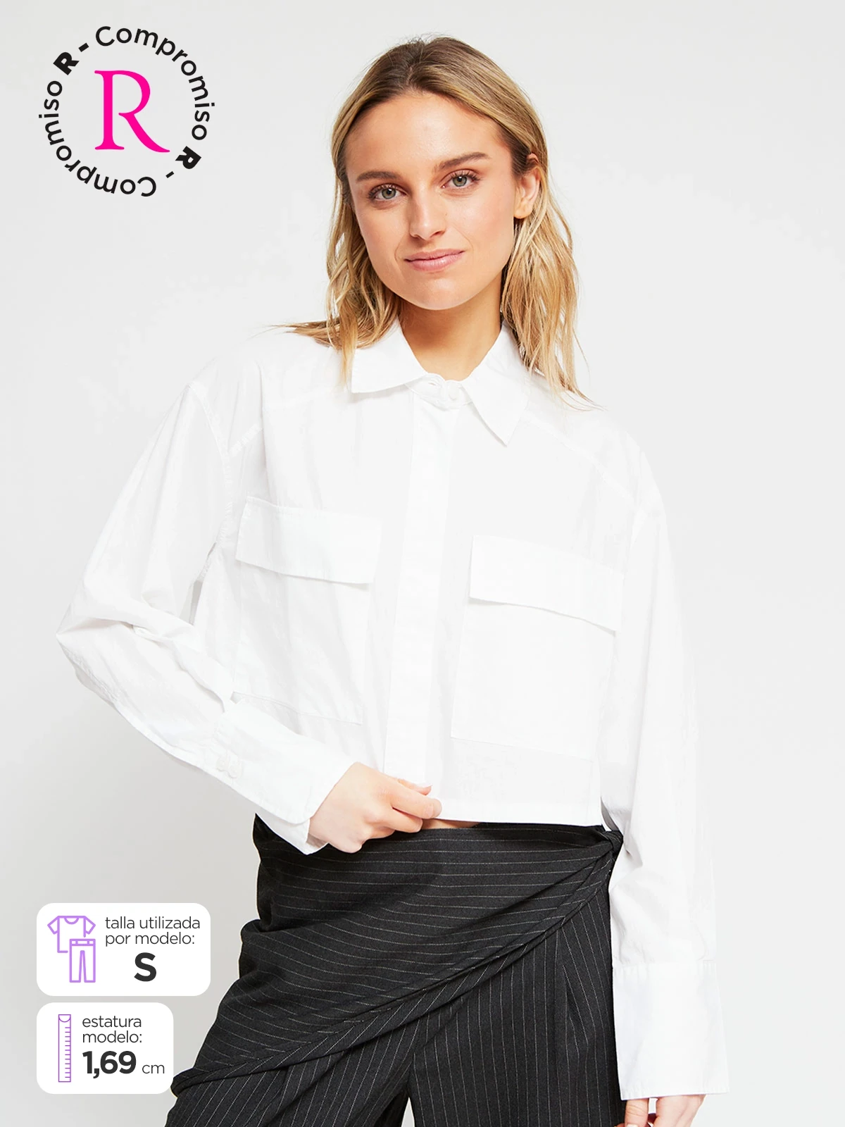 BLUSA MANGA LARGA ALGODÓN MUJER INDEX CUADRO - 1