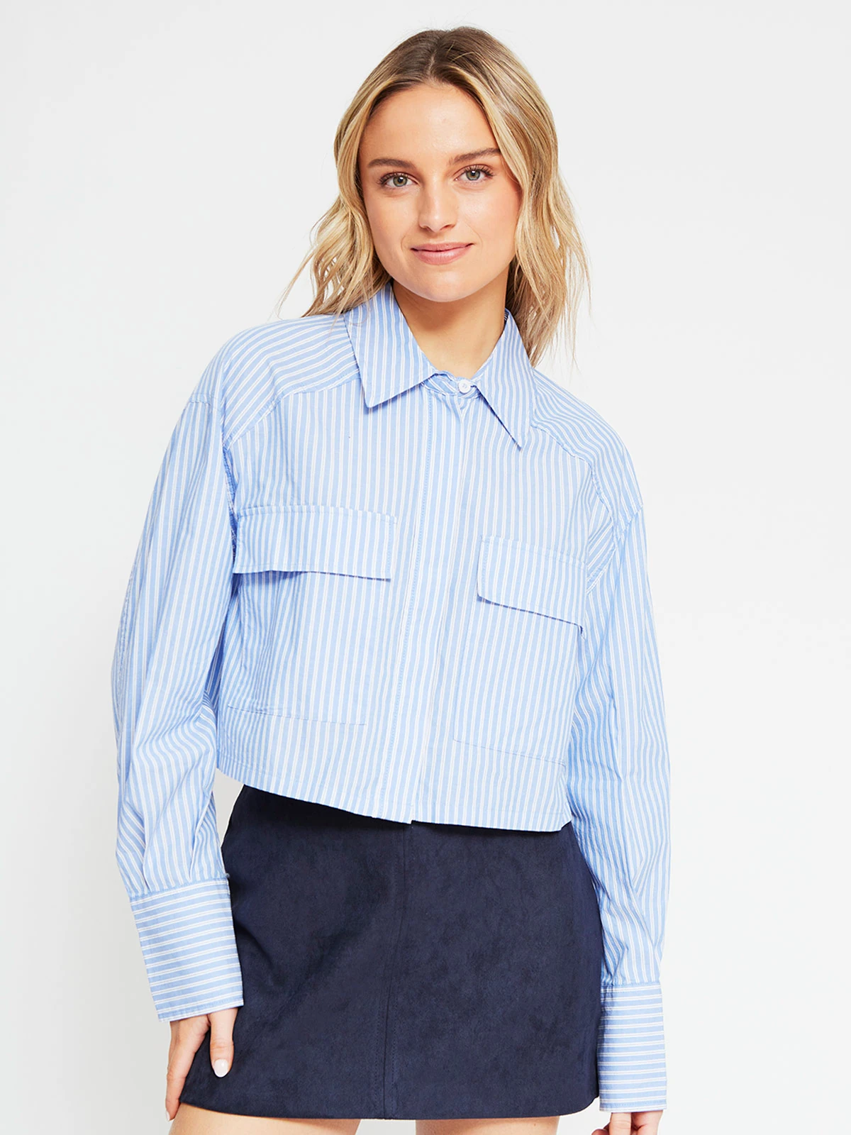 BLUSA MANGA LARGA ALGODÓN MUJER INDEX CUADRO - 2