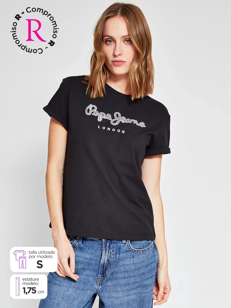 POLO MANGA CORTA ALGODÓN MUJER PEPE JEANS NADDA - 1
