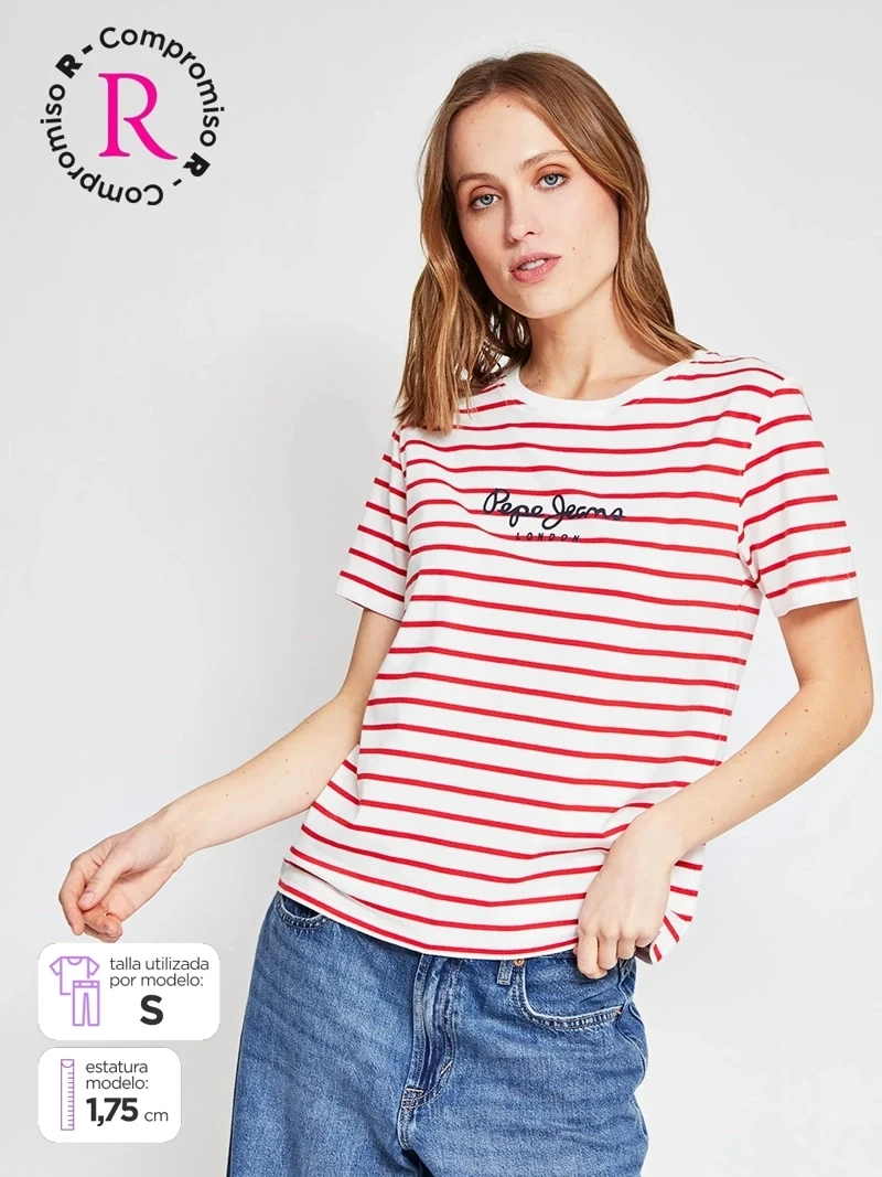 POLO MANGA CORTA ALGODÓN MUJER PEPE JEANS MAE - 1