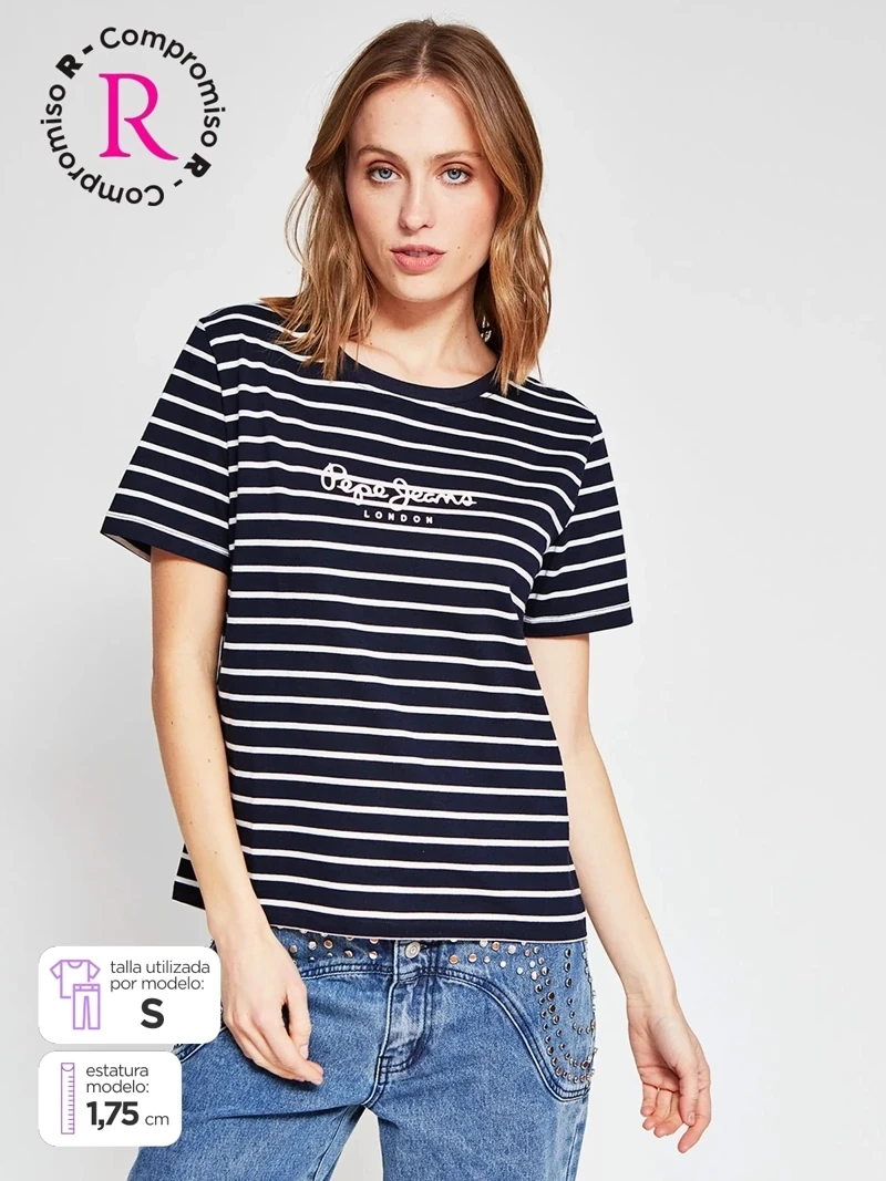 POLO MANGA CORTA ALGODÓN MUJER PEPE JEANS MAE - 1