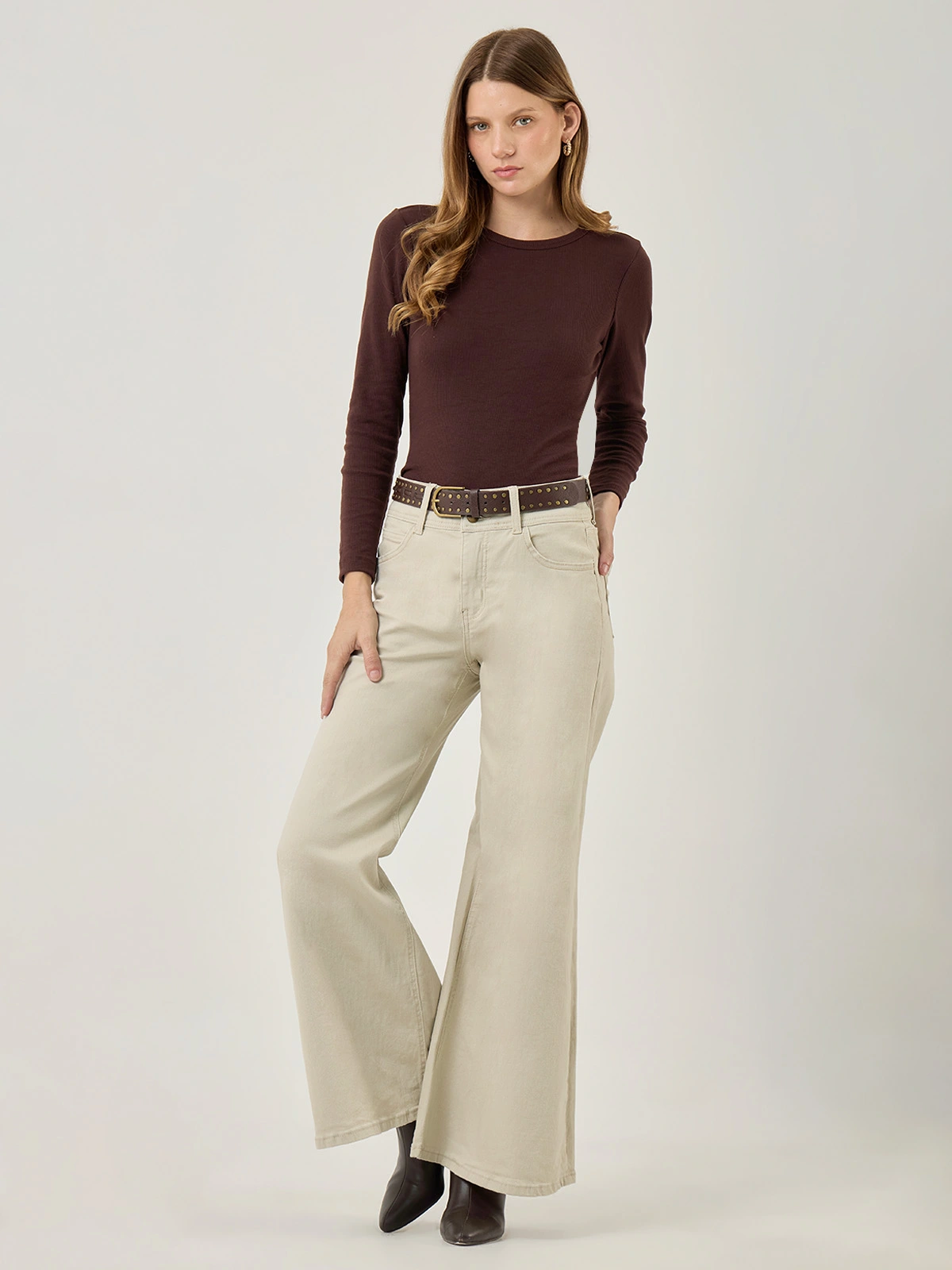 PANTALÓN ALGODÓN WIDE LEG MUJER TATIENNE - 1