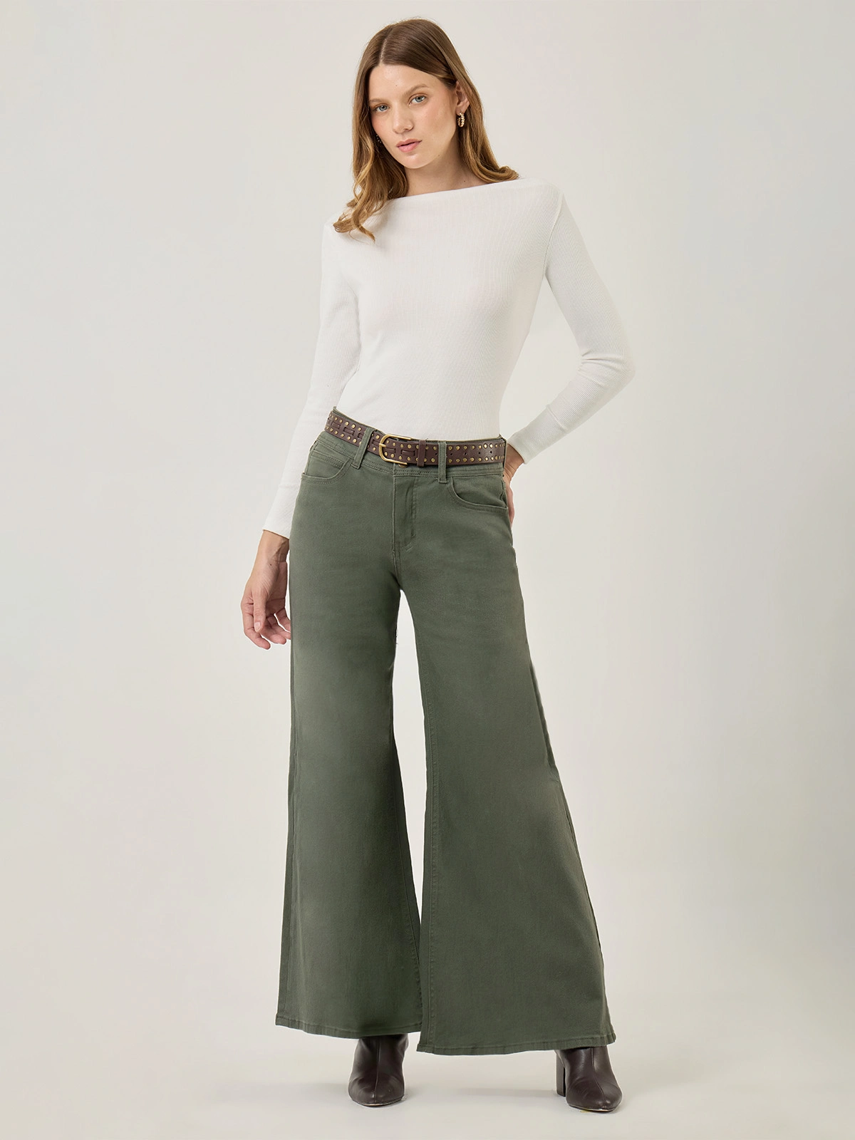 PANTALÓN ALGODÓN WIDE LEG MUJER TATIENNE - 1