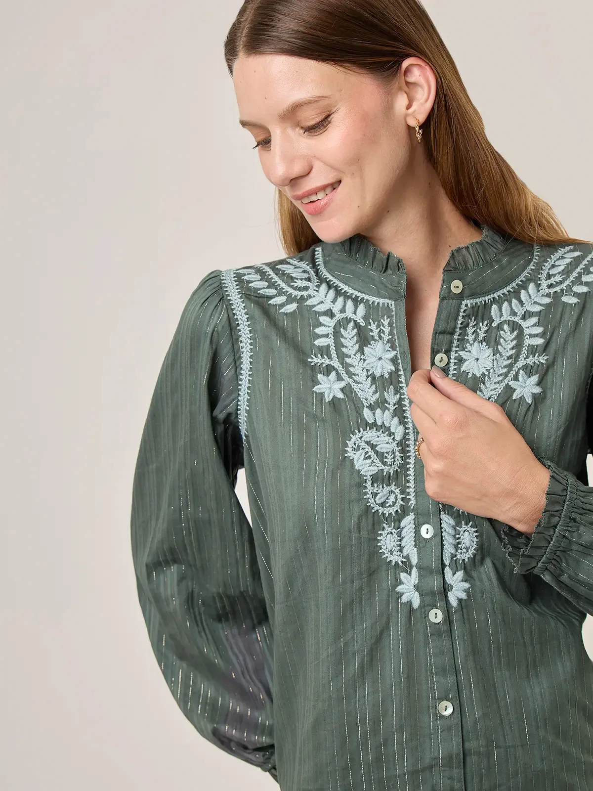 BLUSA MANGA LARGA ALGODÓN MUJER TATIENNE - 4