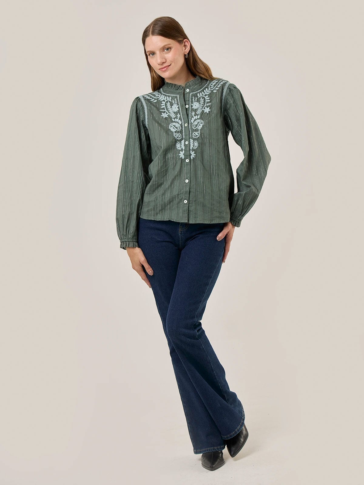 BLUSA MANGA LARGA ALGODÓN MUJER TATIENNE - 5