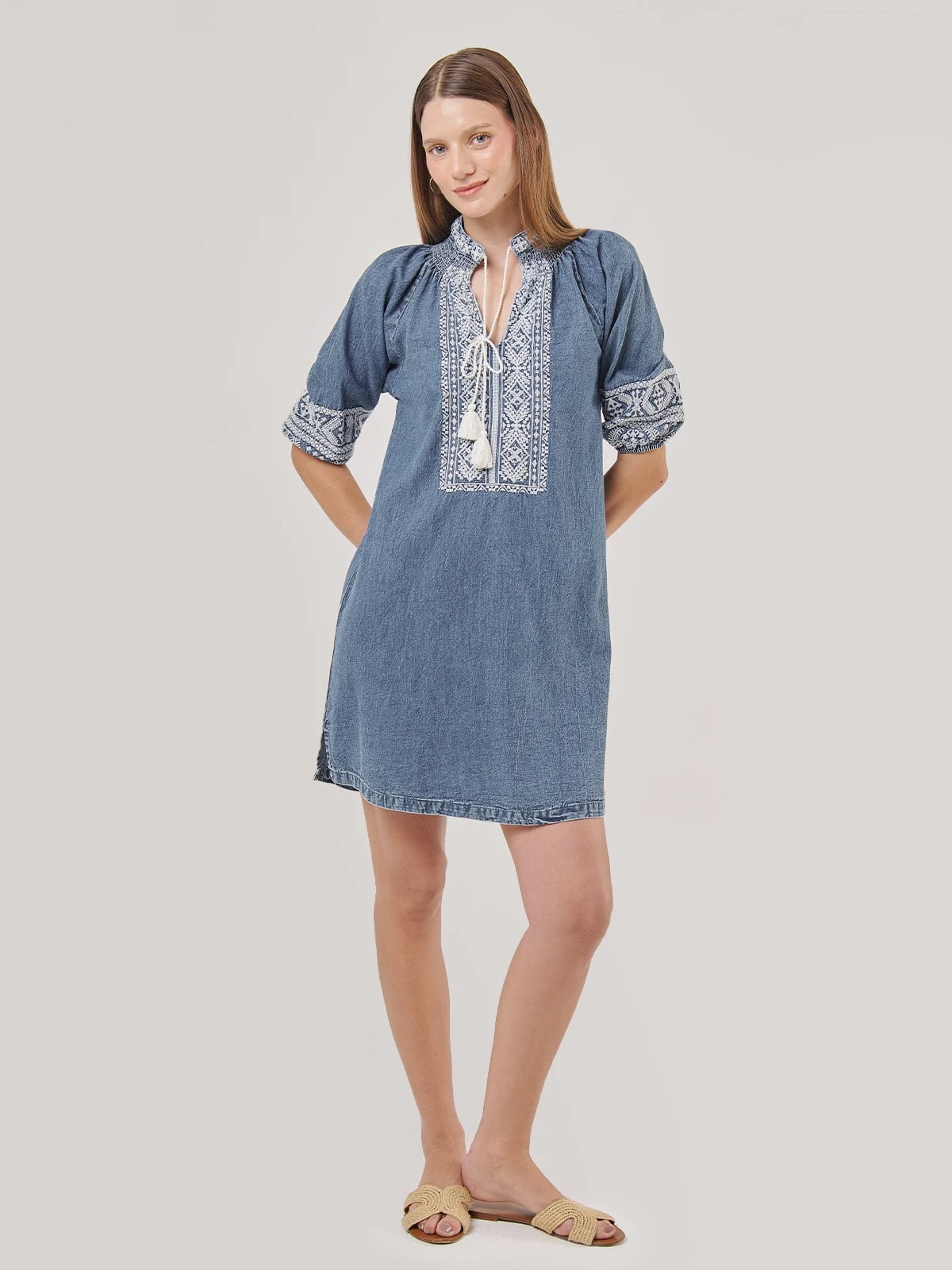 VESTIDO CORTO ALGODÓN MUJER TATIENNE - 1