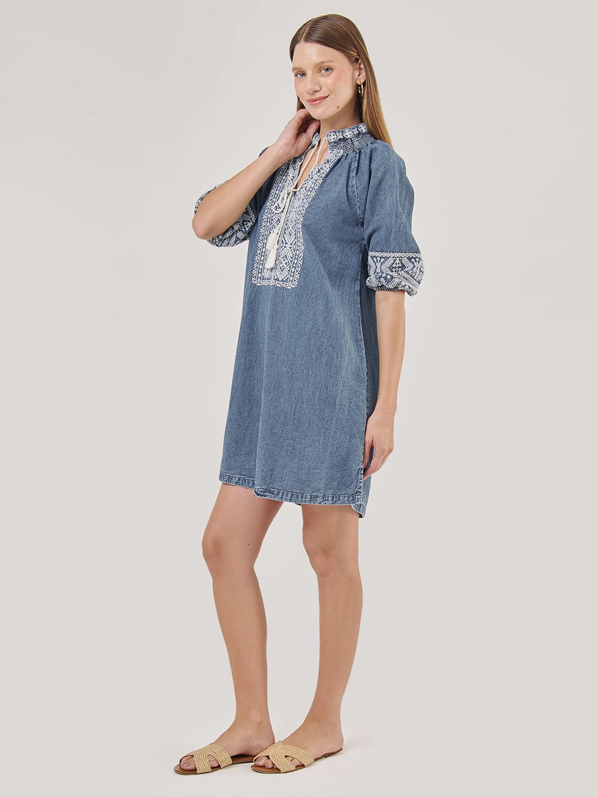 VESTIDO CORTO ALGODÓN MUJER TATIENNE - 3