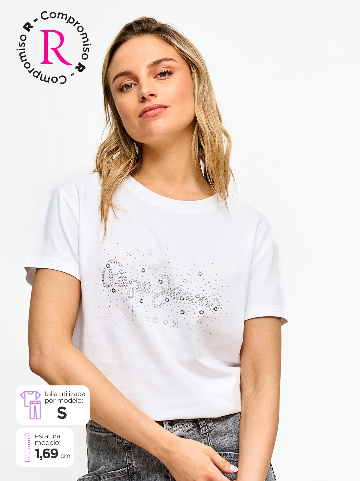 POLO MANGA CORTA ALGODÓN MUJER PEPE JEANS - 1