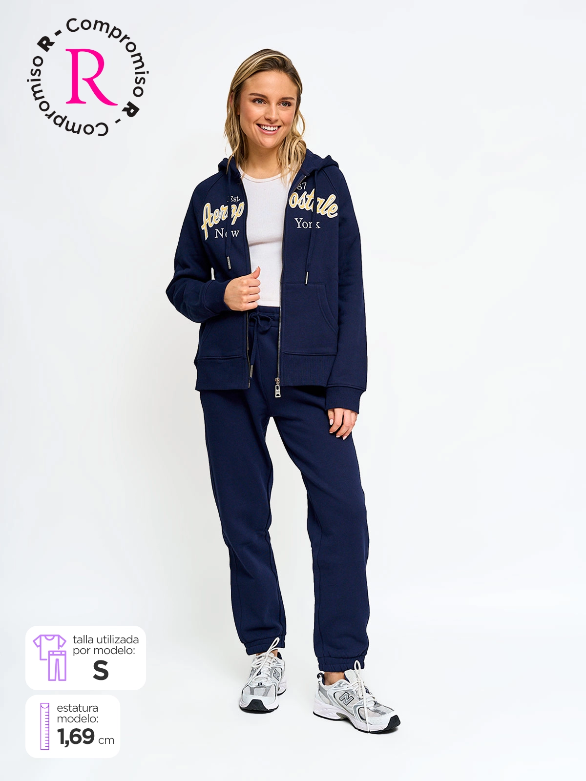 PANTALÓN DE BUZO ALGODÓN MUJER AERO - 1