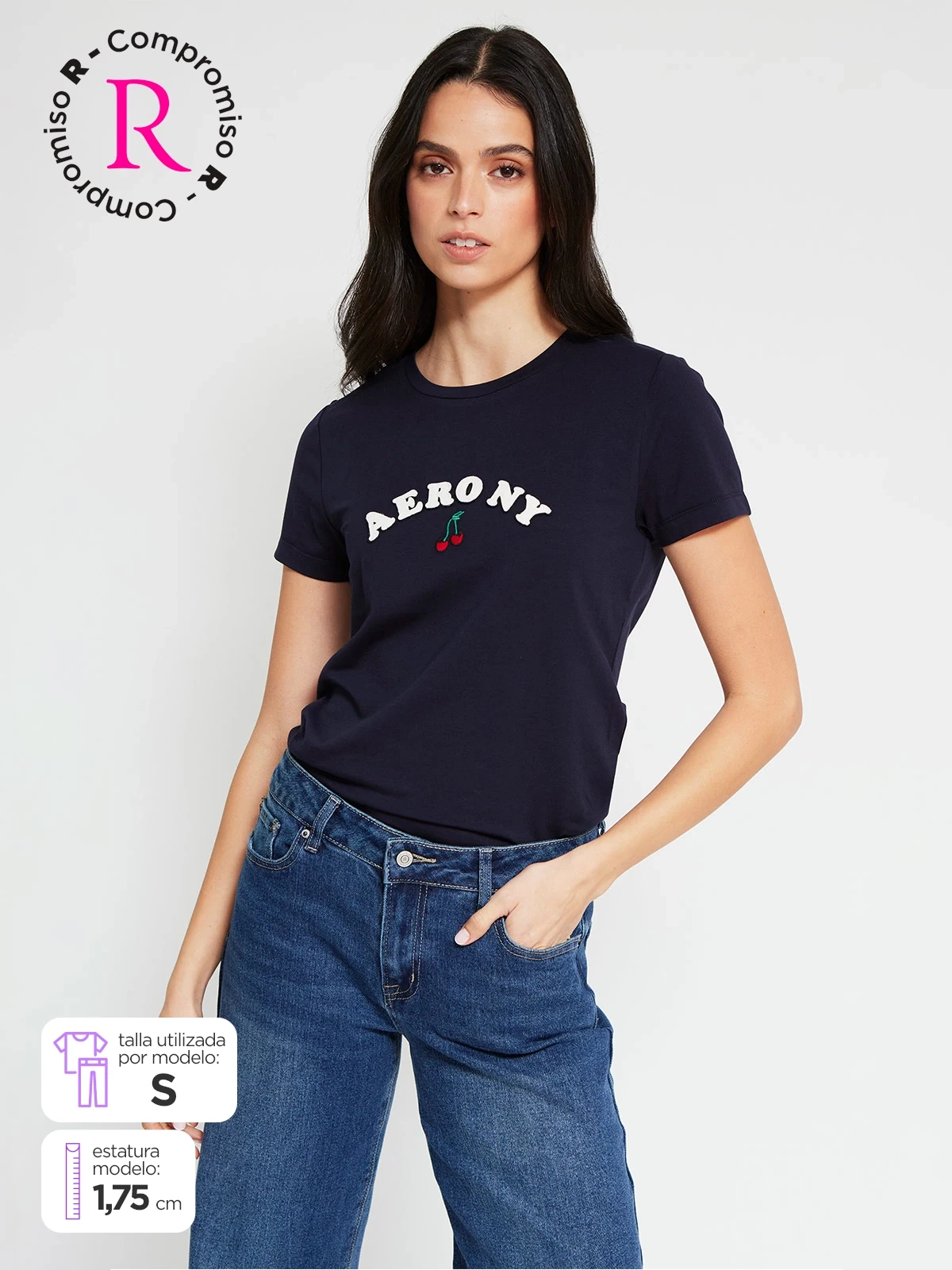 POLO MANGA CORTA ALGODÓN MUJER AERO - 1