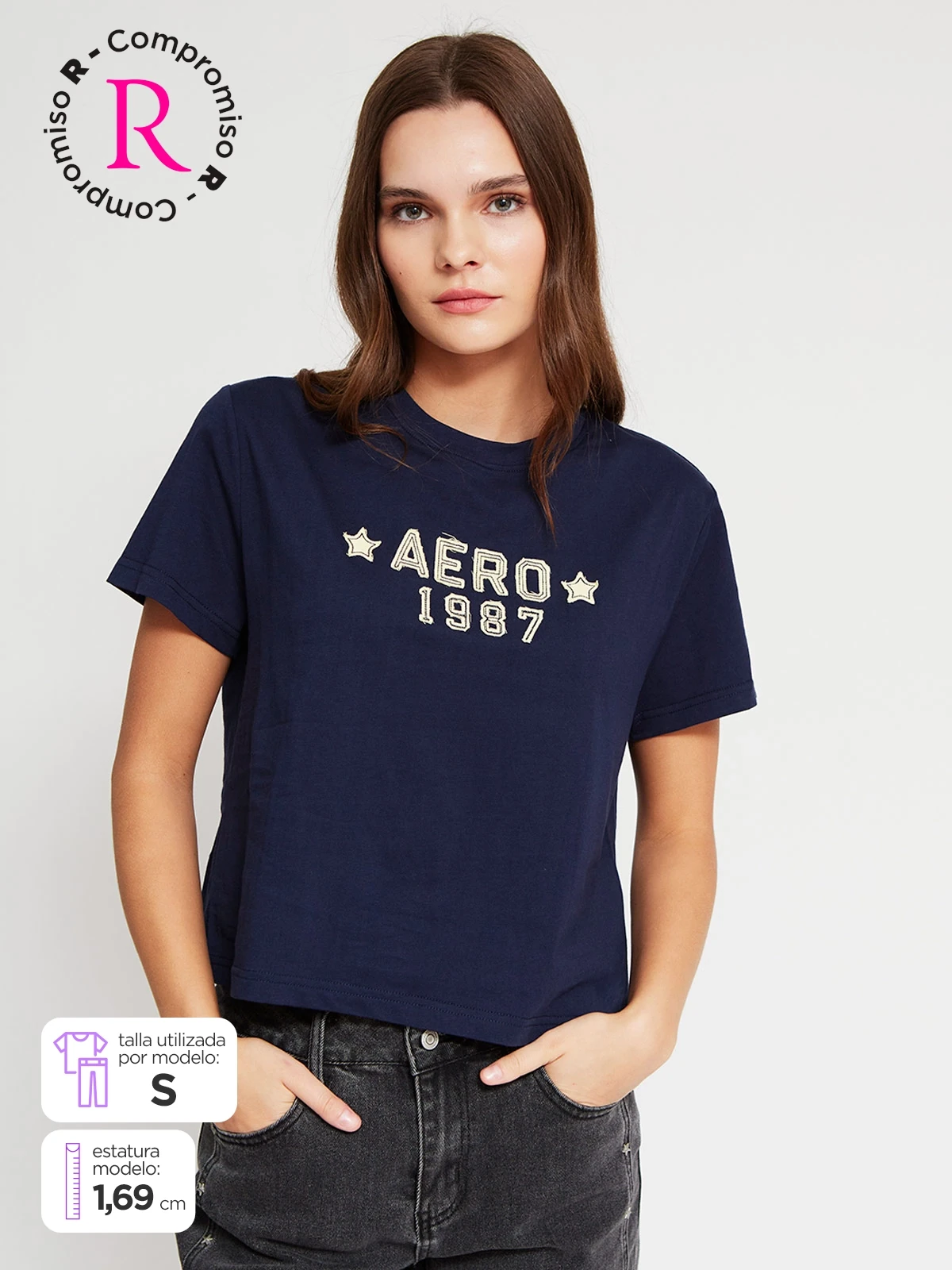 POLO MANGA CORTA ALGODÓN MUJER AERO - 1