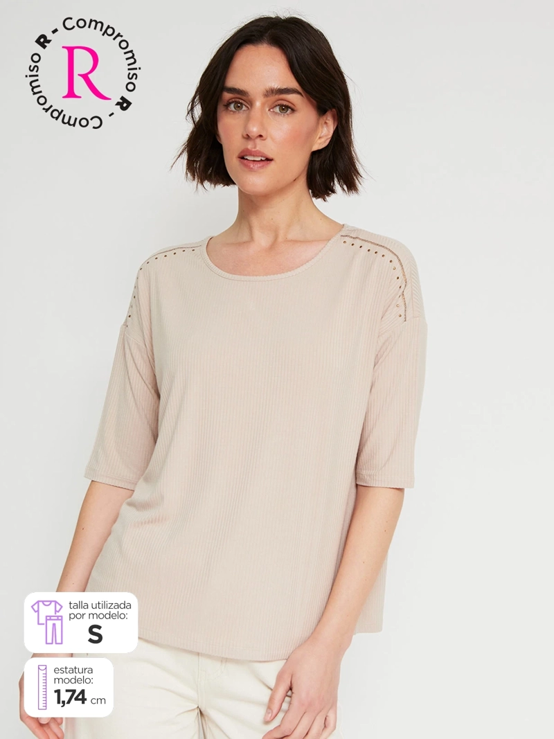 POLO MANGA 3/4 MUJER TATIENNE RIB - 1