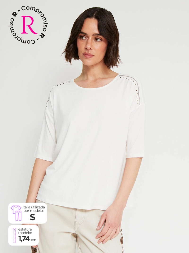 POLO MANGA 3/4 MUJER TATIENNE RIB - 1