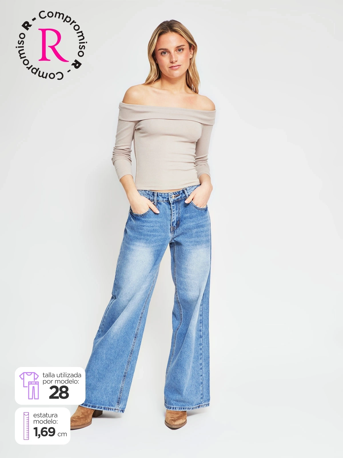 JEANS ALGODÓN BAGGY MUJER INDEX - 1
