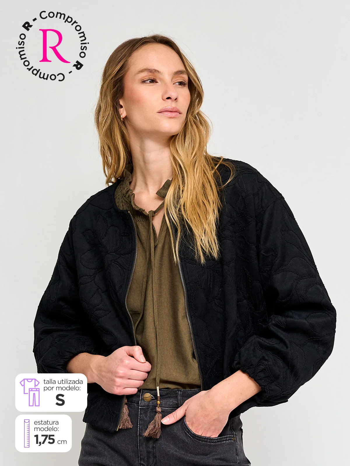 CASACA MUJER TATIENNE CORTA BOMBER - 1