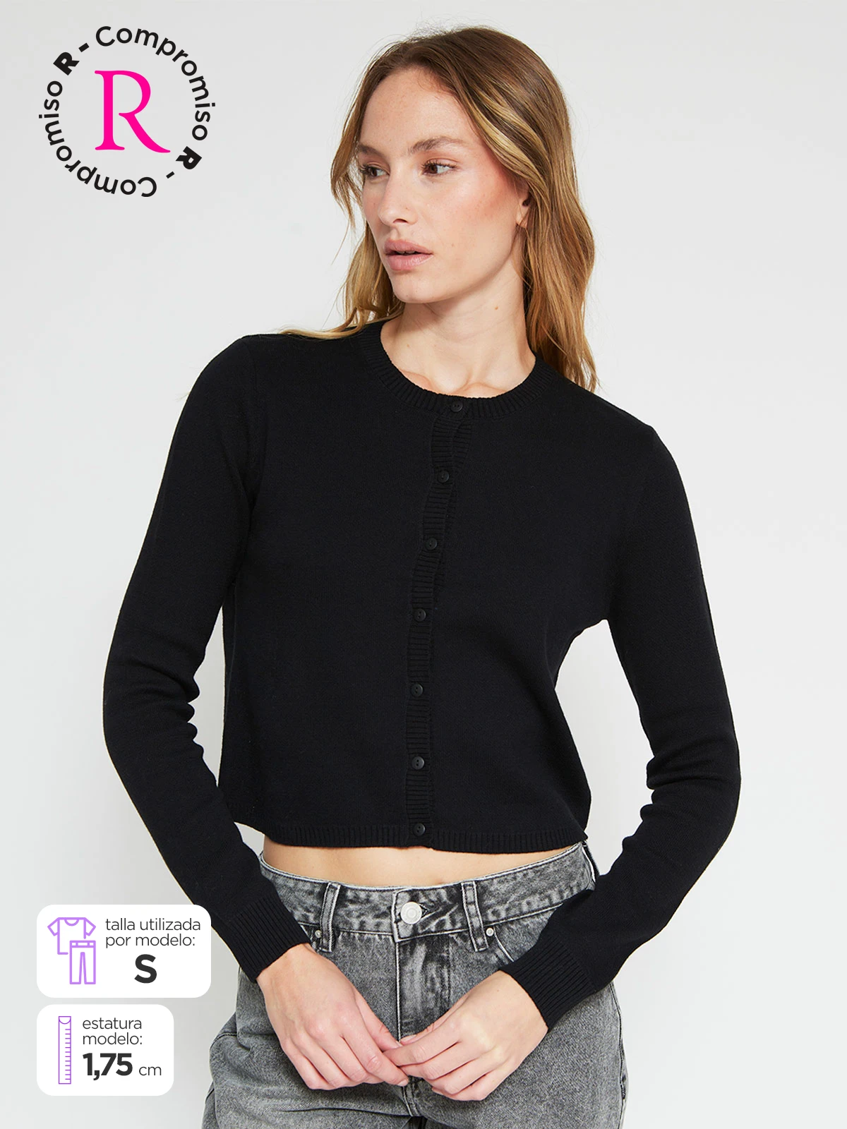CARDIGAN MUJER INDEX BOTON - 1