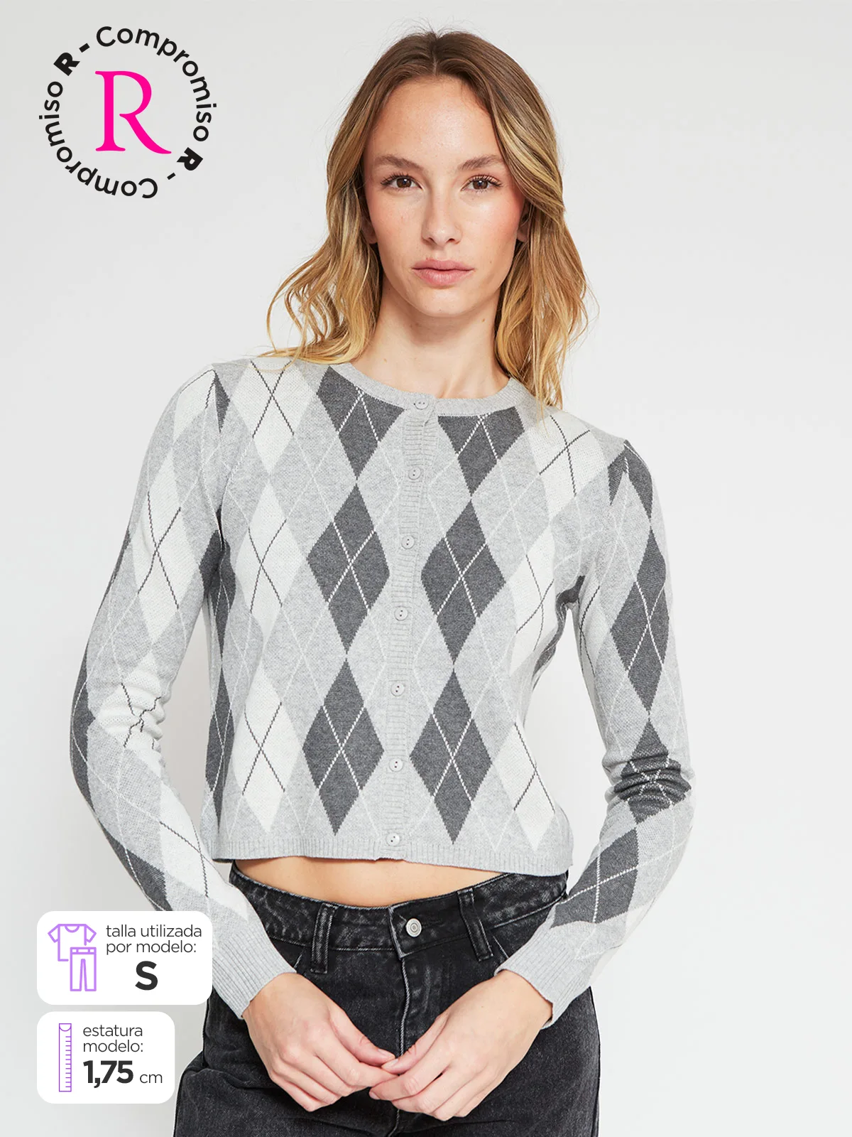 CARDIGAN MUJER INDEX BOTON - 1