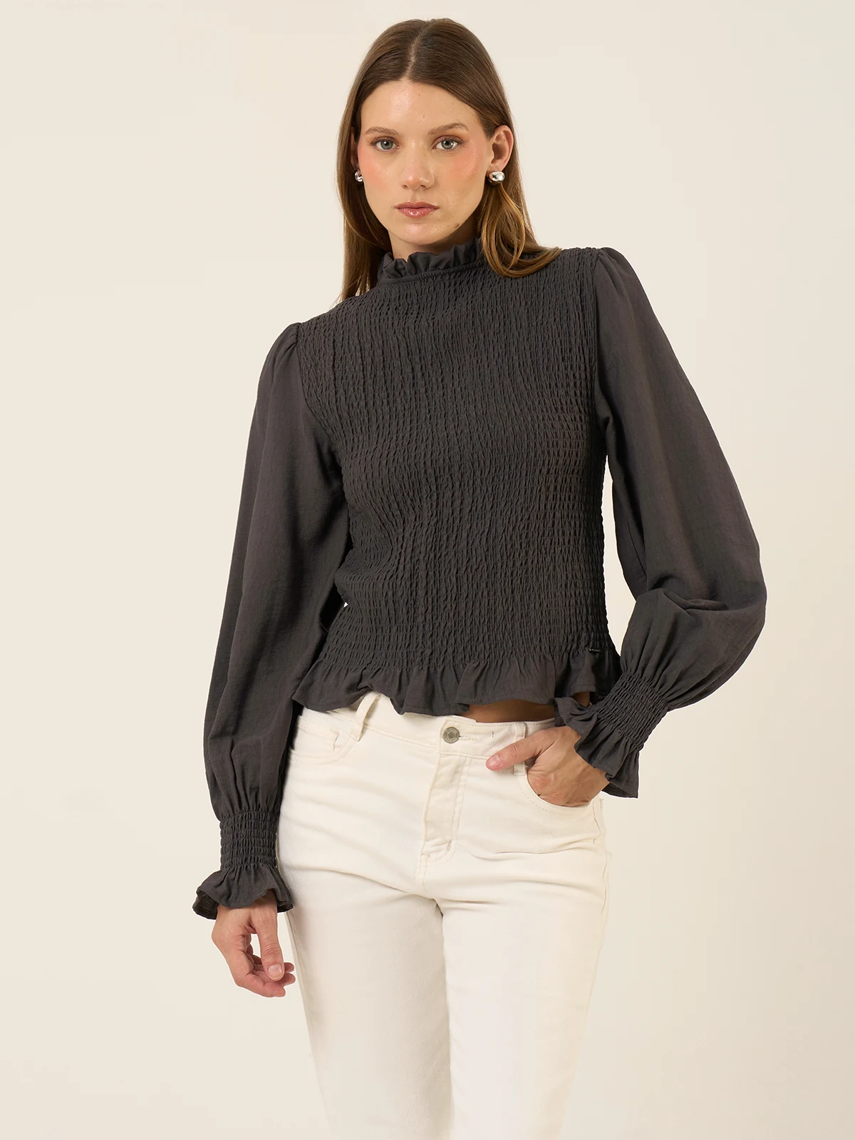 BLUSA MANGA LARGA MUJER BARBADOS PANAL - 1