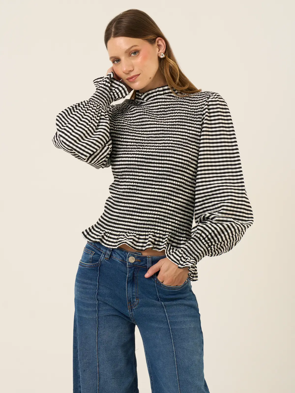 BLUSA MANGA LARGA MUJER BARBADOS PANAL - 1
