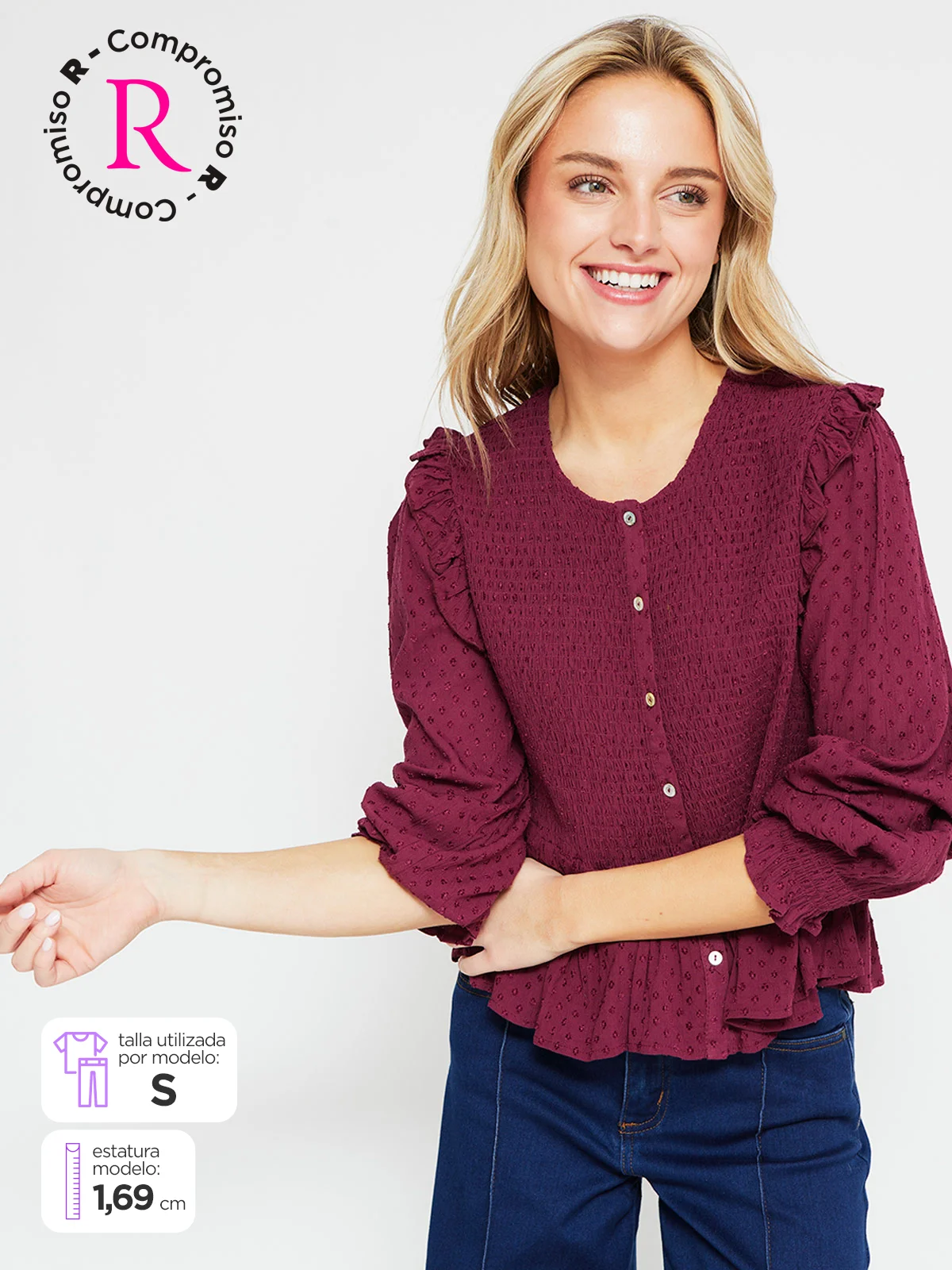 BLUSA MANGA LARGA MUJER BARBADOS BANAL - 1