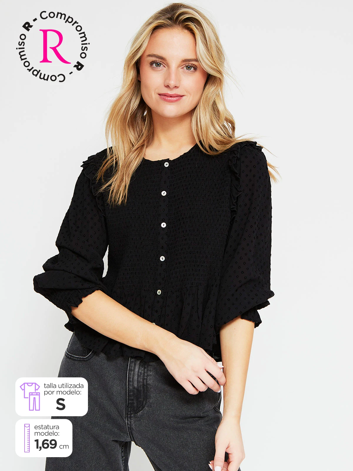 BLUSA MANGA LARGA MUJER BARBADOS BANAL - 1