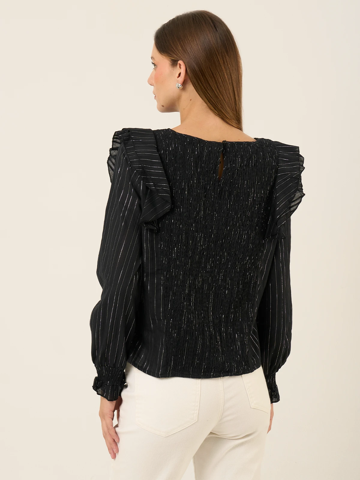 BLUSA MANGA LARGA ALGODÓN MUJER BARBADOS BRILLO - 2