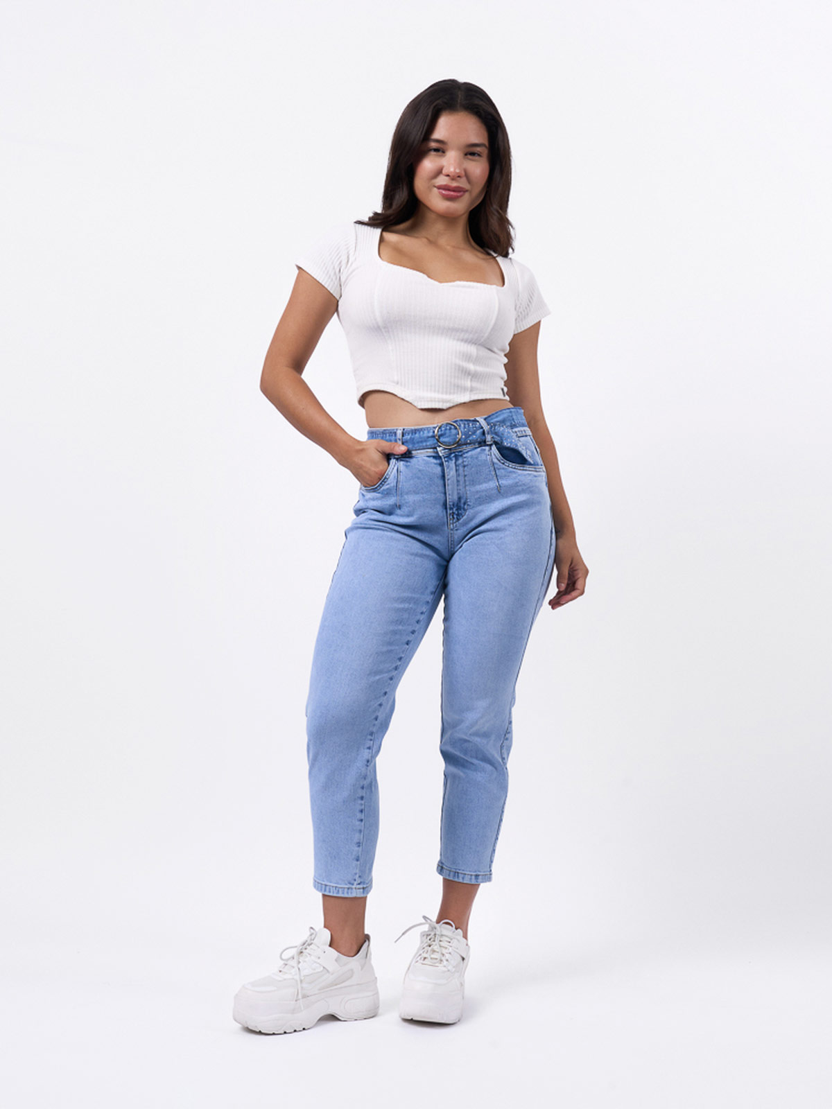 JEANS ALGODÓN SLOUCHY MUJER BRONCO GARAZI - 1