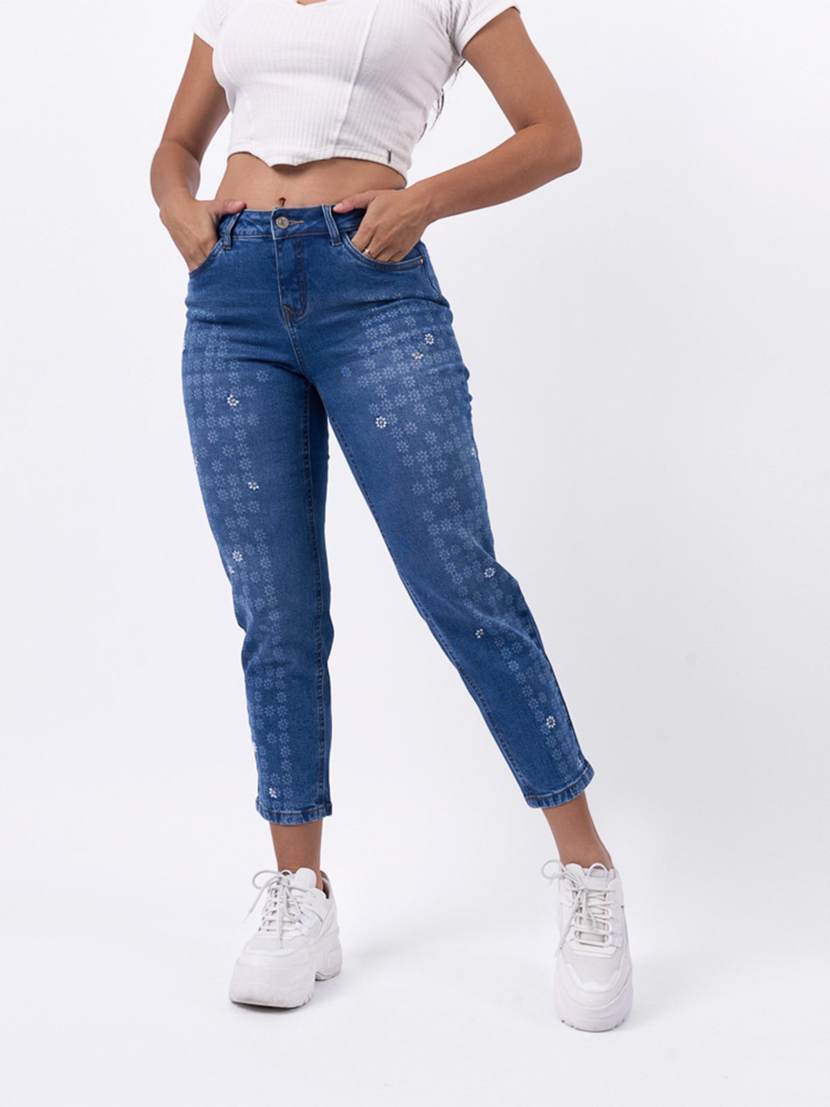 JEANS MUJER MACHINE GUENDY - 2
