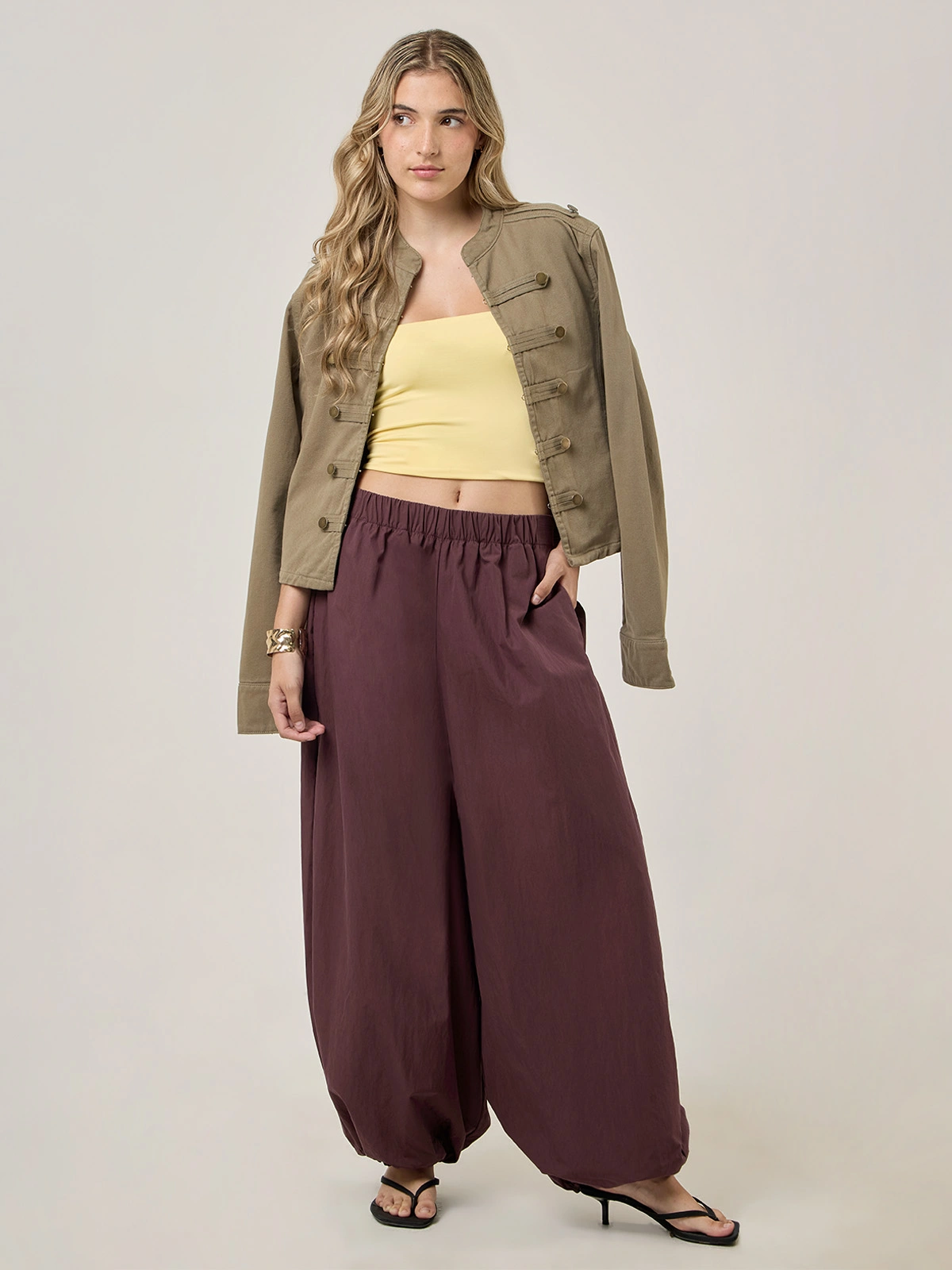 PANTALÓN ALGODÓN REGULAR MUJER INDEX - 1