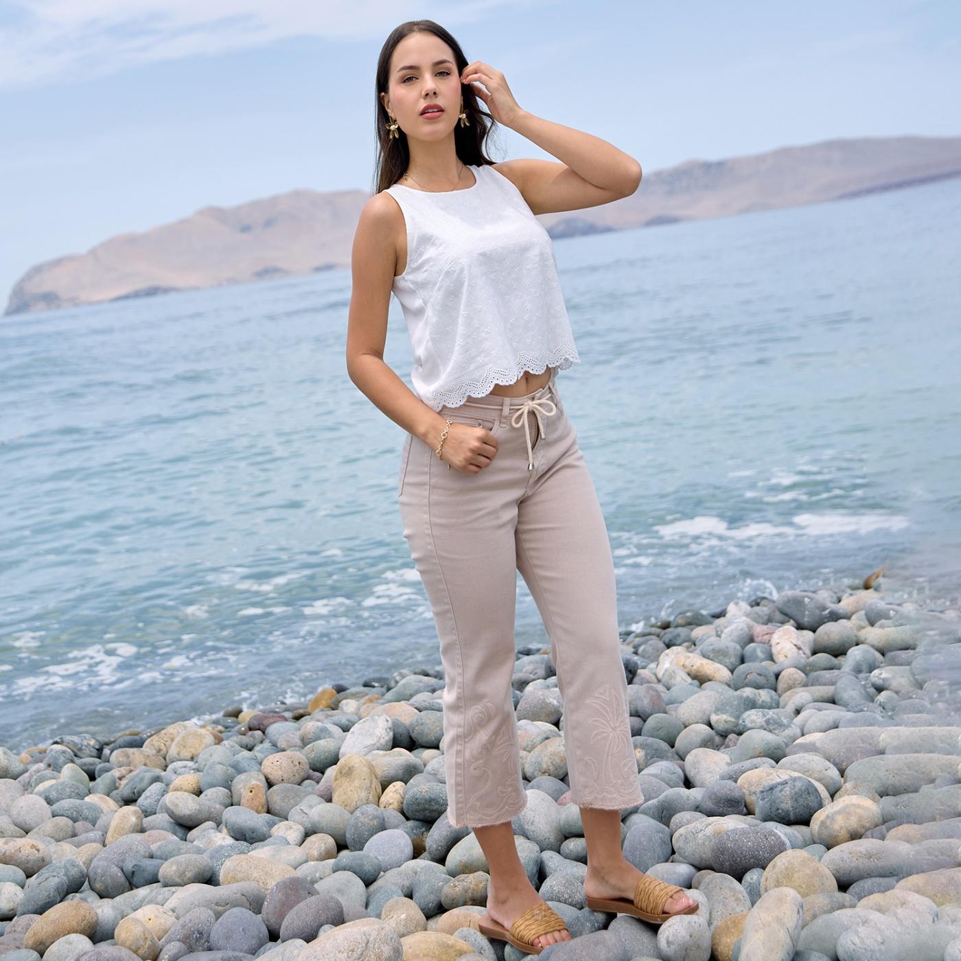 PANTALÓN FLARE MUJER METAL JEANS CROPPED FANNY - 1