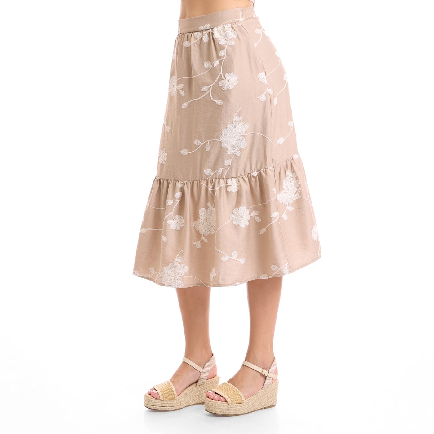 FALDA MUJER METAL JEANS LINO AMARELIS - 4