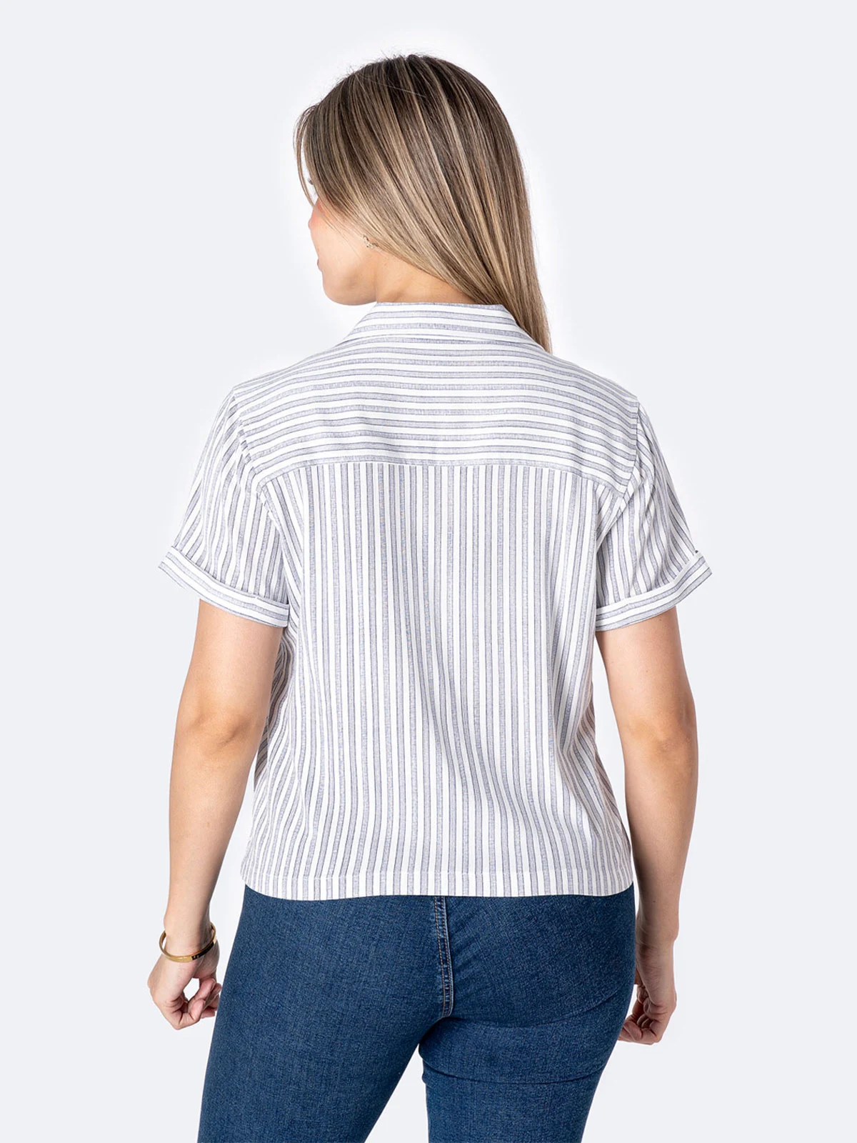 BLUSA MANGA CORTA LINO MUJER PIONER KANESI - 3