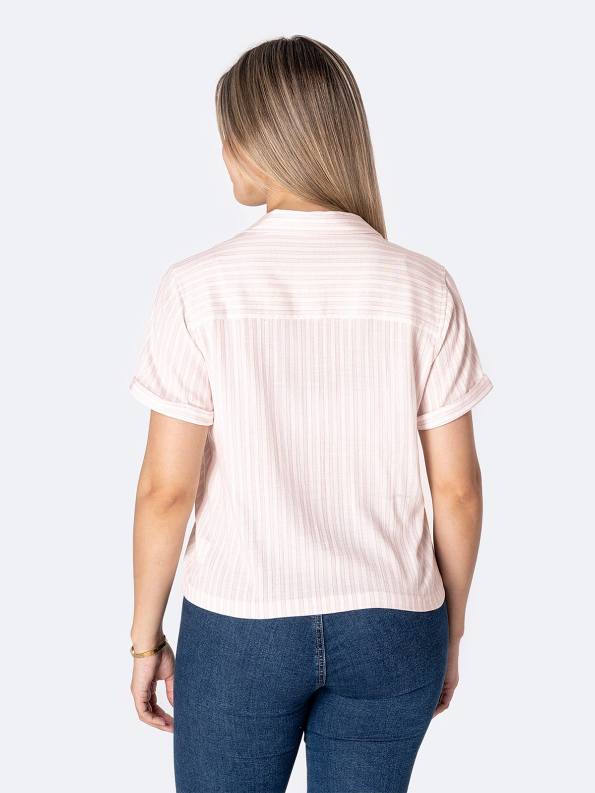BLUSA MANGA CORTA LINO MUJER PIONER KANESI - 3