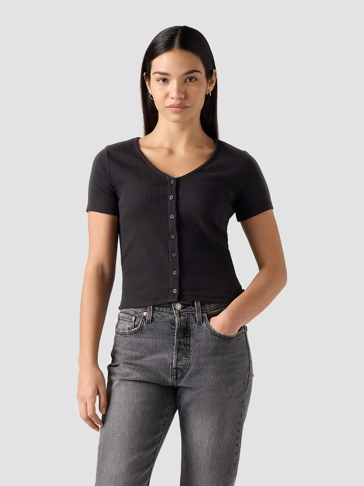 POLO MUJER LEVI'S MUSE TEE CAVIAR - 1