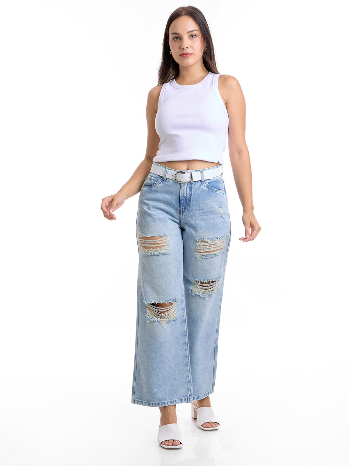 JEANS STRAIGHT MUJER METAL JEANS FLAVIA - 5