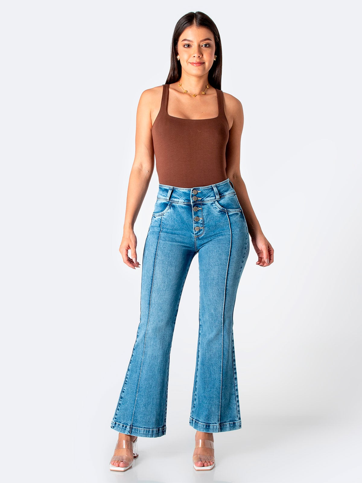 JEANS FLARE MUJER PIONER SALOMME - 1