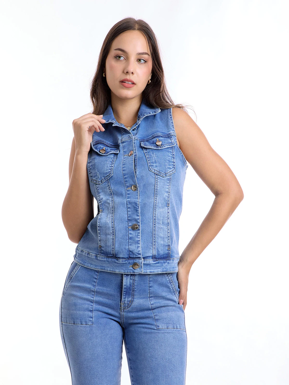 CHALECO MUJER METAL JEANS DENIM CELINA - 3