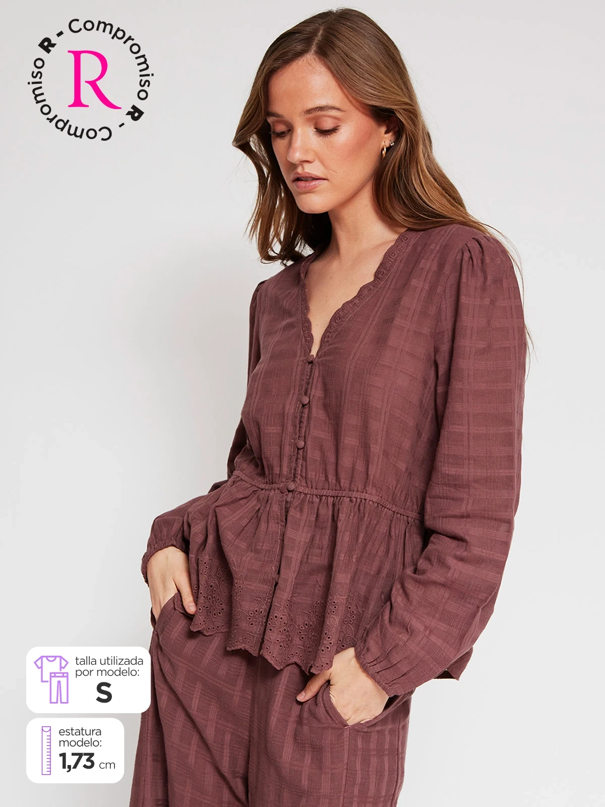 BLUSA MANGA LARGA ALGODÓN MUJER TATIENNE - 1