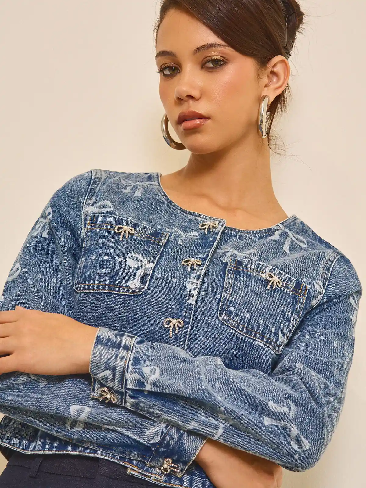 CASACA DENIM MUJER GLAM LAM - 3