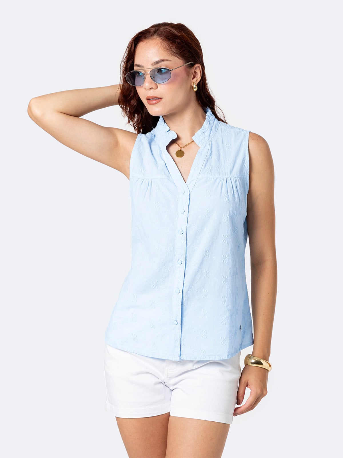 BLUSA BRODERIE MUJER PIONER FADERLI - 2