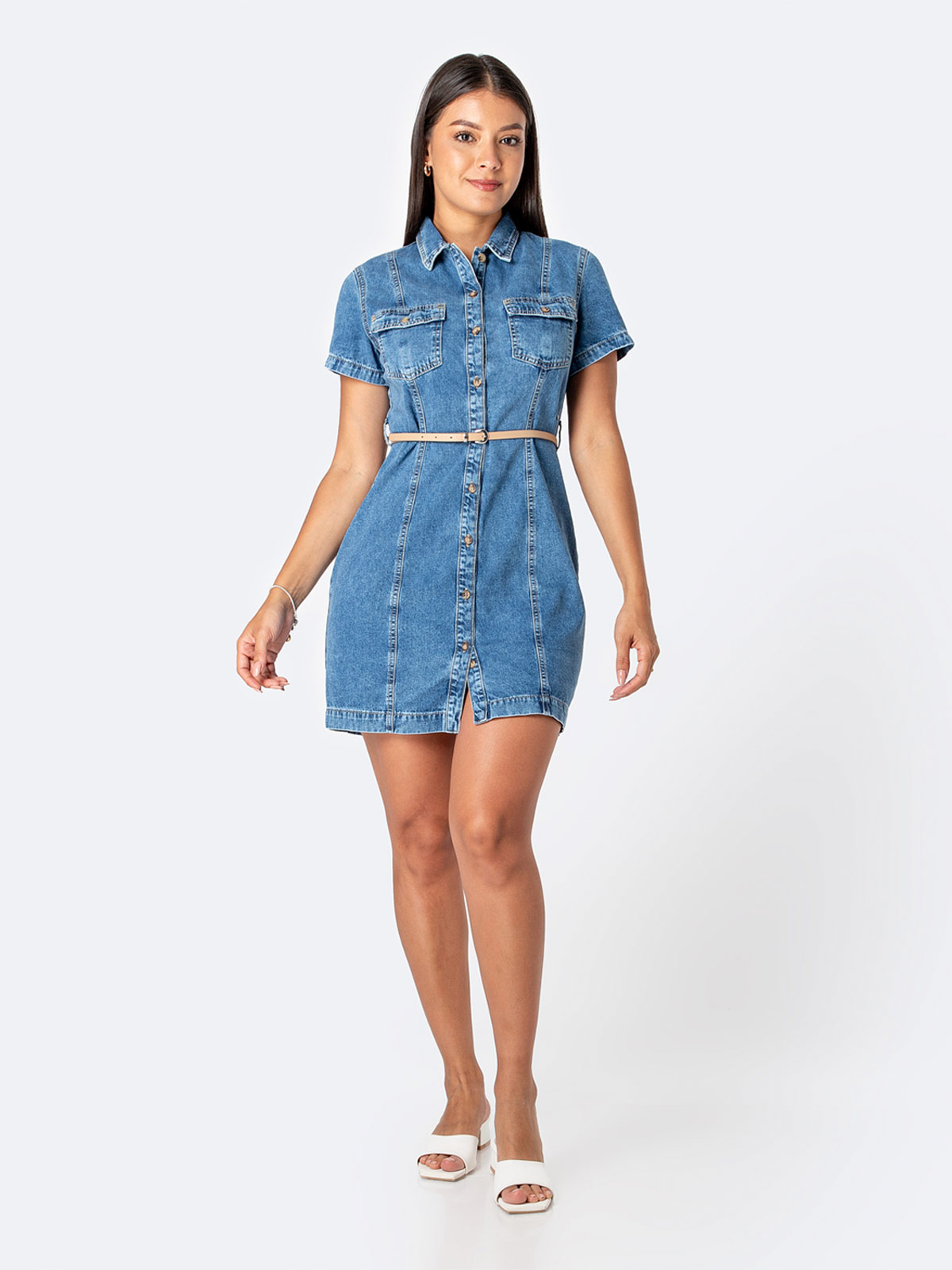 VESTIDO CORTO MUJER PIONER SHANICA - 1
