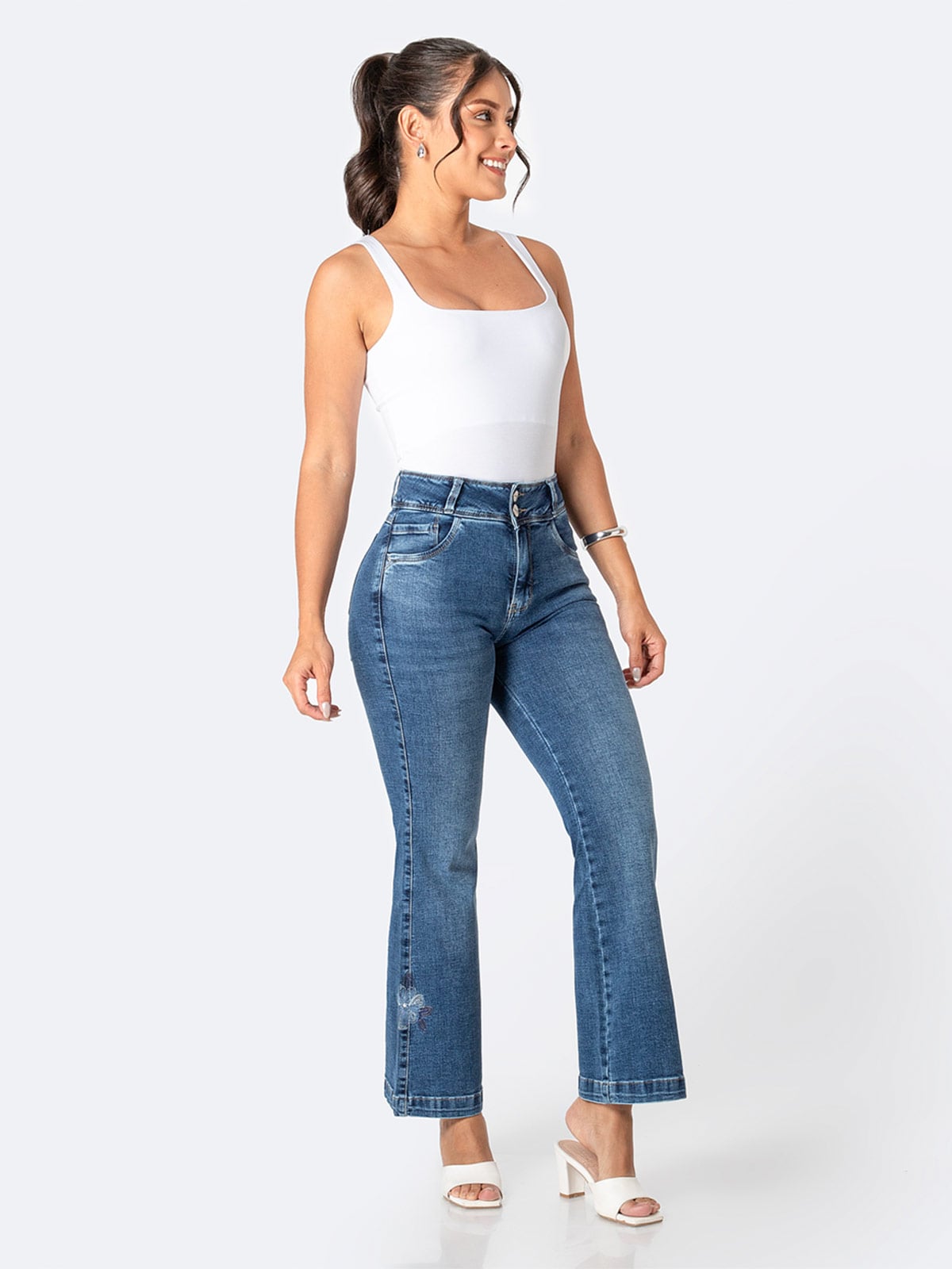 JEANS FLARE MUJER PIONER DYANET - 1