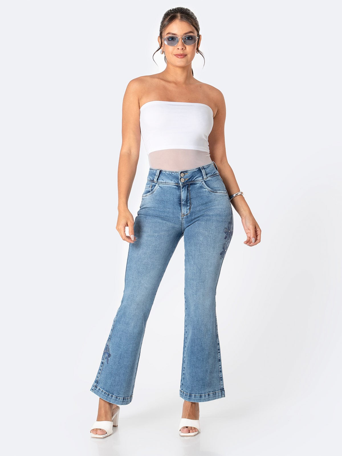 JEANS FLARE MUJER PIONER DYANET - 1