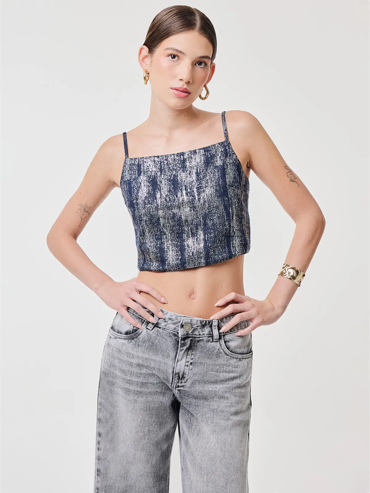 POLO SIN MANGAS MUJER INDEX DENIM - 1