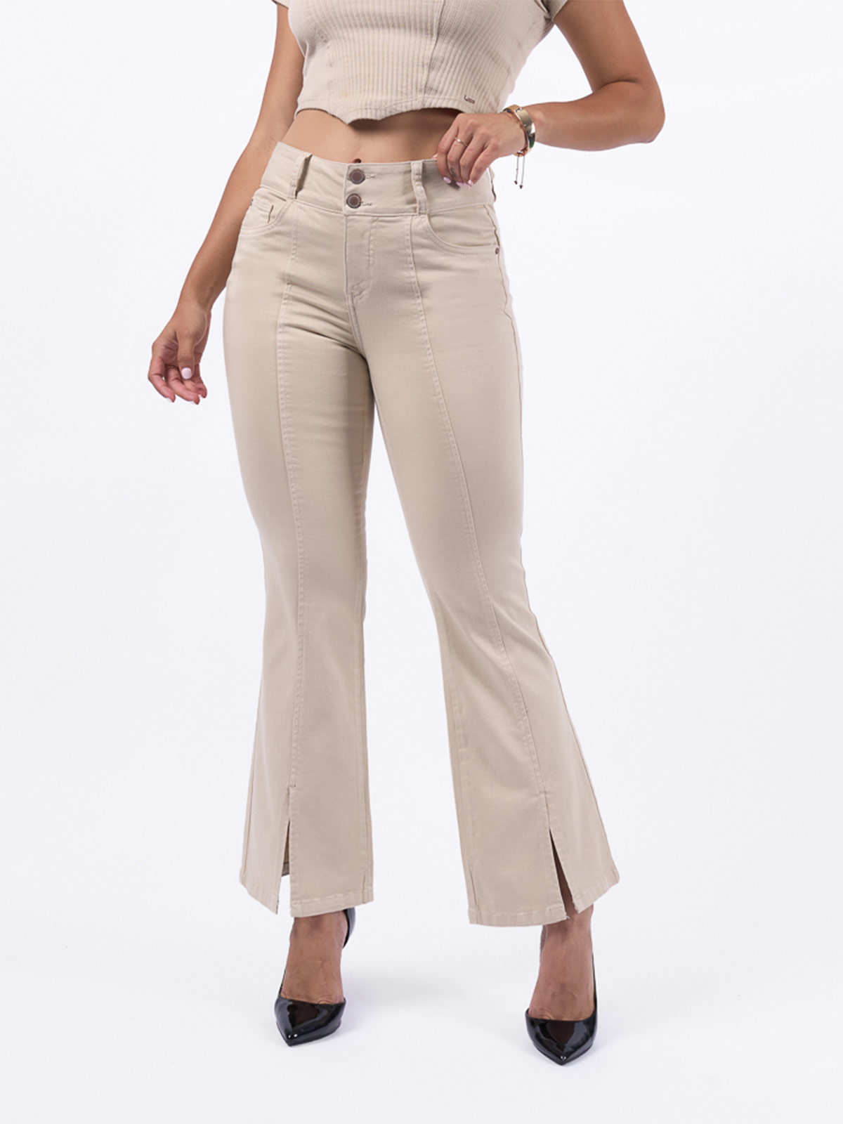 PANTALÓN FLARE MUJER BRONCO SANDY - 1