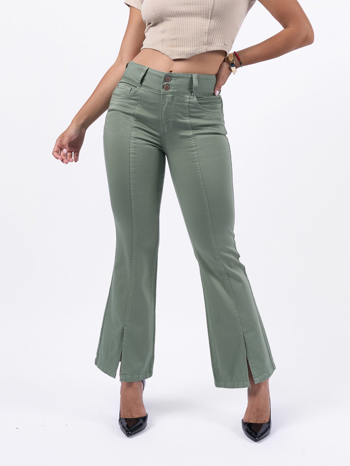 PANTALÓN FLARE MUJER BRONCO SANDY - 1