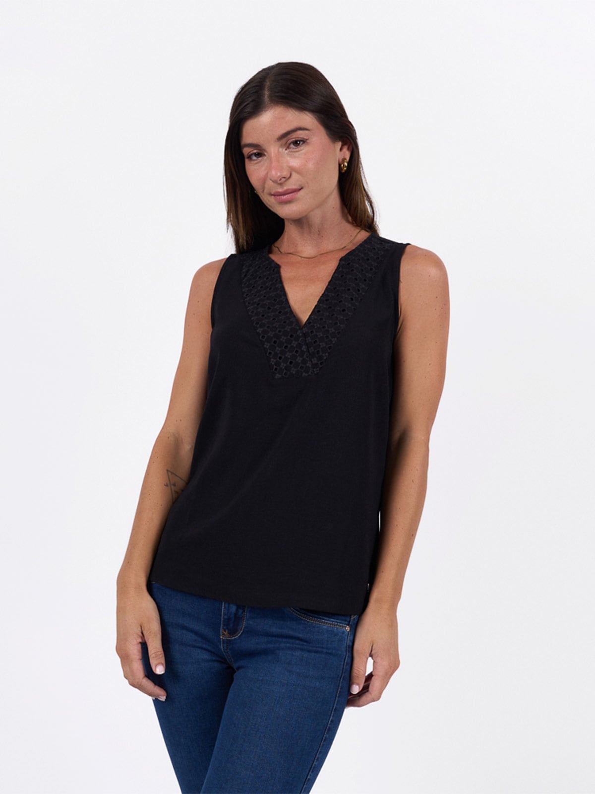 BLUSA MANGA CORTA MUJER BRONCO DELMIAS - 1