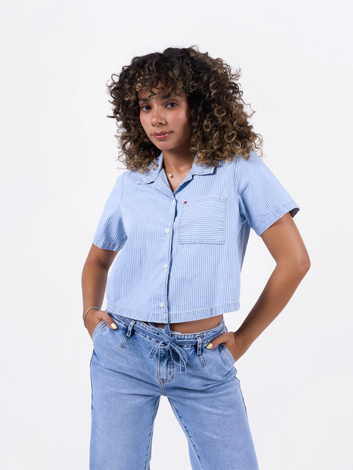 BLUSA MANGA CORTA MUJER MACHINE RIDERY - 1