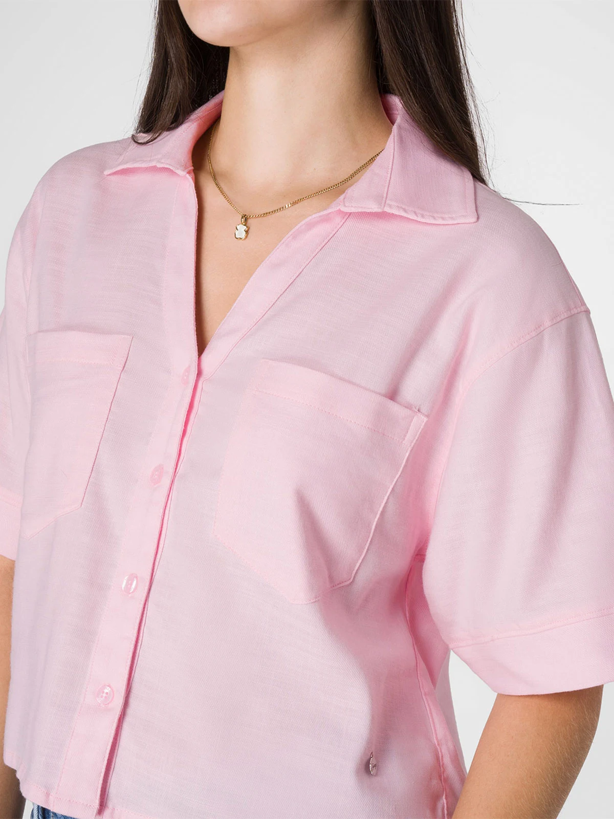 BLUSA MANGA CORTA LINO MUJER SQUEEZE YANNAH - 4