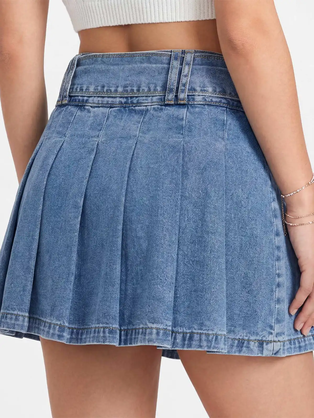 FALDA SHORT MUJER SQUEEZE DENIM AMELITH - 3